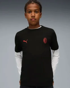 PUMA - T-SHIRT JUNIOR ( 7-16 ANNI) MEZZA MANICA NERA ACM MILAN FTBL CULTURE, 782590-04