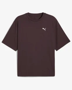 PUMA - T-SHIRT MARRONE WARDROBE ESS BOXY  DA UOMO 629645-31