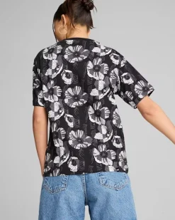 PUMA - T-SHIRT NERA E BIANCA ESSENTIAL+ CLASS ACT  DA DONNA, 681692-01