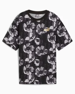 PUMA - T-SHIRT NERA E BIANCA ESSENTIAL+ CLASS ACT  DA DONNA, 681692-01
