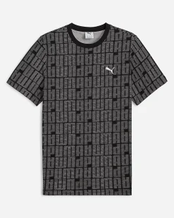 PUMA - T-SHIRT NERA E BIANCA ESSENTIALS CON LOGO LAB  DA UOMO, 688185-01