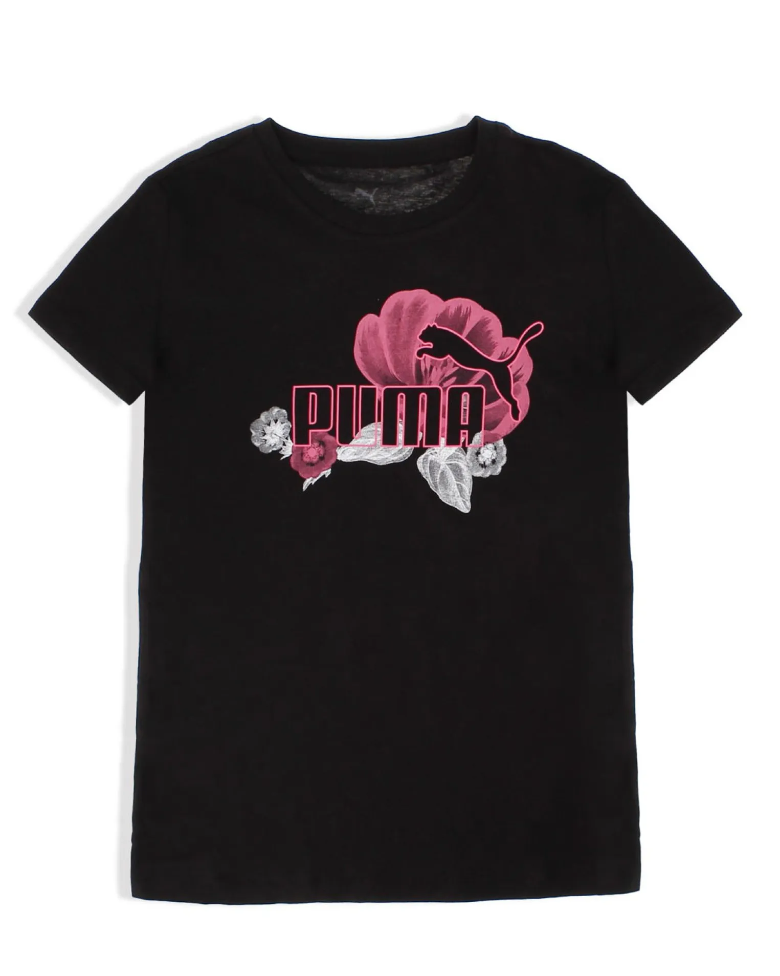 PUMA - T-SHIRT NERA ESSENTIAL+ FLORAL BIG LOGO GRAPHIC DA DONNA, 689030-01