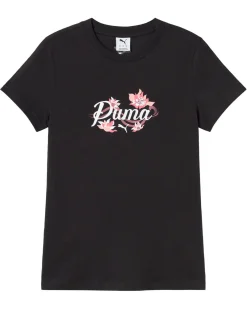 PUMA - T-SHIRT NERA GRAFICA FLOREALE DA DONNA, 694464-01