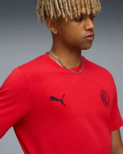 PUMA - T-SHIRT UOMO MEZZA MANICA ROSSA AC MILAN FTBLESS TEE, 782584-03