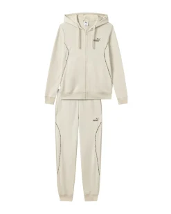 PUMA -TUTA COMPLETA CON CAPPUCCIO BEIGE/CREMA HD GRAPHIC TRACKSUIT DA DONNA, 694708-87