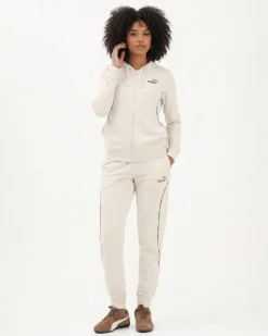 PUMA -TUTA COMPLETA  CON CAPPUCCIO  BEIGE/CREMA HD GRAPHIC TRACKSUIT DA DONNA, 694708-87