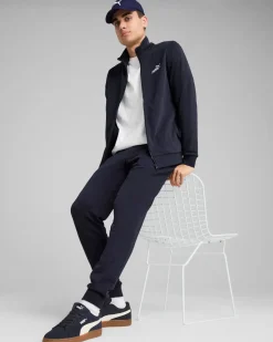 PUMA - TUTA COMPLETA FULL ZIP BLU  ESSENTIAL SWEAT SUIT - DA UOMO, 684848-16