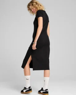 PUMA - VESTITINO NERO WARDROBE ESS MIDI CUT-OUT DA DONNA - 629769-01
