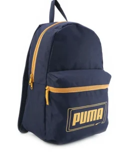 PUMA - Zaino blu e giallo con tasca frontale e spallacci regolabili