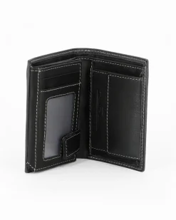 RENATO BALESTRA - Portafoglio nero in VERA PELLE da uomo