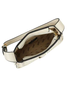 RIFLE - Borsa a spalla beige con dettaglio intreccio frontale, tracolla removibile