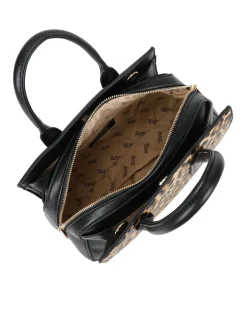 RIFLE - Borsa due manici leopardata con tre scomparti principali, tracolla removibile