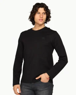 RIFLE - Maglia manica lunga girocollo nera