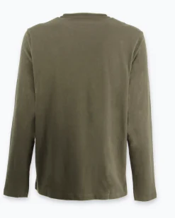 RIFLE - MAGLIA MANICA LUNGA VERDE MILITARE DA UOMO