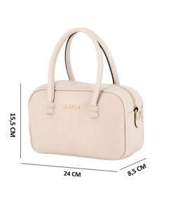 RIFLE - Minibag a due manici nude con parte frontale scamosciata, tracolla removobile