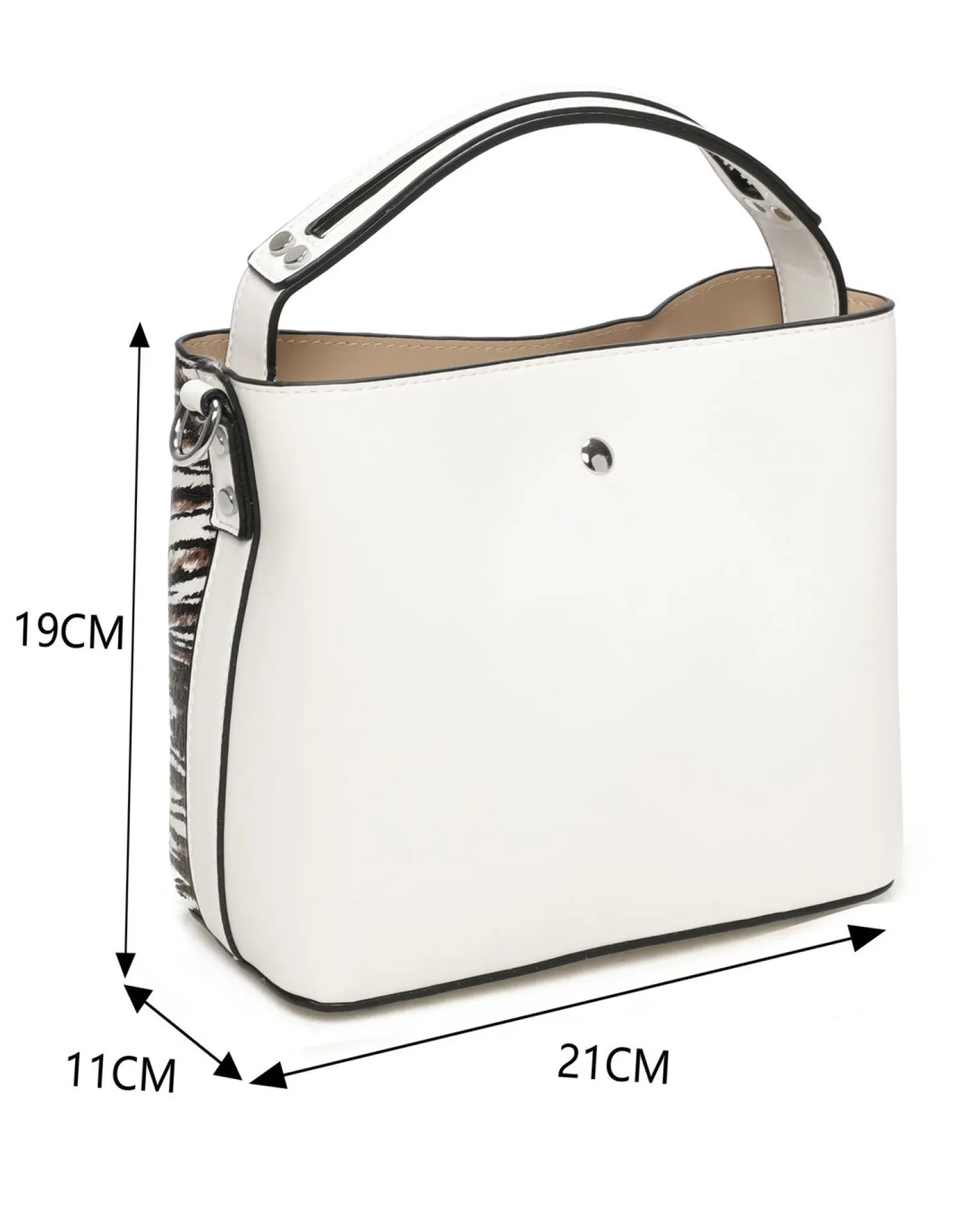 RIFLE - Minibag animalier con tre scomparti principali e dettaglio catenina, tracolla removibile