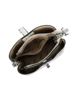 RIFLE - Minibag zebrata con tre scomparti principali e pattina con chiusura a girello, tracolla removibile