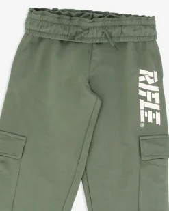 RIFLE - PANTALONE TUTA VERDE CON TASCONI 8-16 ANNI