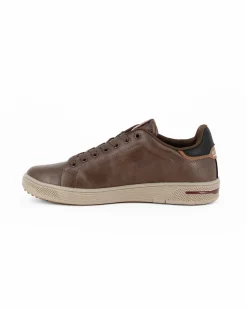RIFLE - Scarpa marrone da uomo con lacci e logo laterale