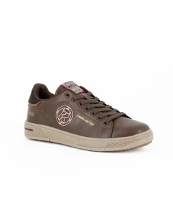 RIFLE - Scarpa marrone da uomo con lacci e logo laterale