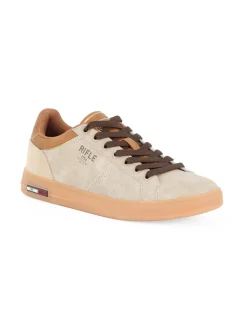 RIFLE - Scarpa sneakers beige da uomo con lacci