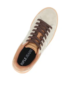 RIFLE - Scarpa sneakers beige da uomo con lacci