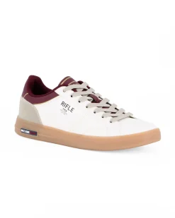 RIFLE - Scarpa sneakers bianca da uomo con lacci