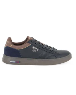 RIFLE - Scarpa sneakers blu da uomo con lacci