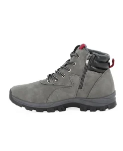 RIFLE - Scarponcino grigio da uomo con lacci e zip laterale