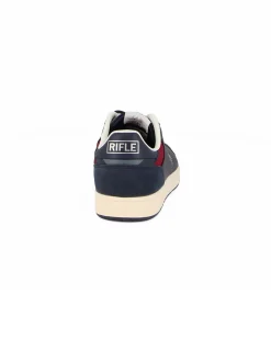 RIFLE - Sneaker blu con inserti rossi