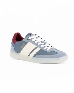 RIFLE - Sneakers celeste con lacci e logo laterale