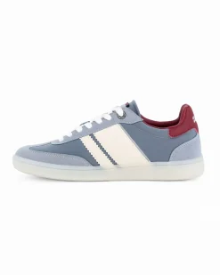 RIFLE - Sneakers celeste con lacci e logo laterale