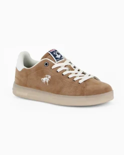 RIFLE - Sneakers marrone scamosciata con lacci