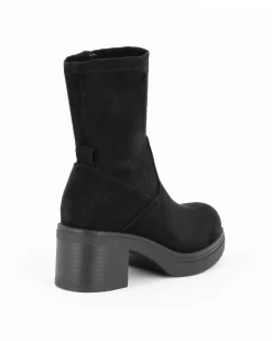 RIFLE - Stivaletto nero scamosciato con zip laterale, tacco 6CM