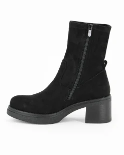 RIFLE - Stivaletto nero scamosciato con zip laterale, tacco 6CM