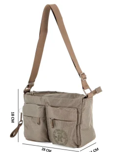 RIFLE - Tracolla taupe multitasche