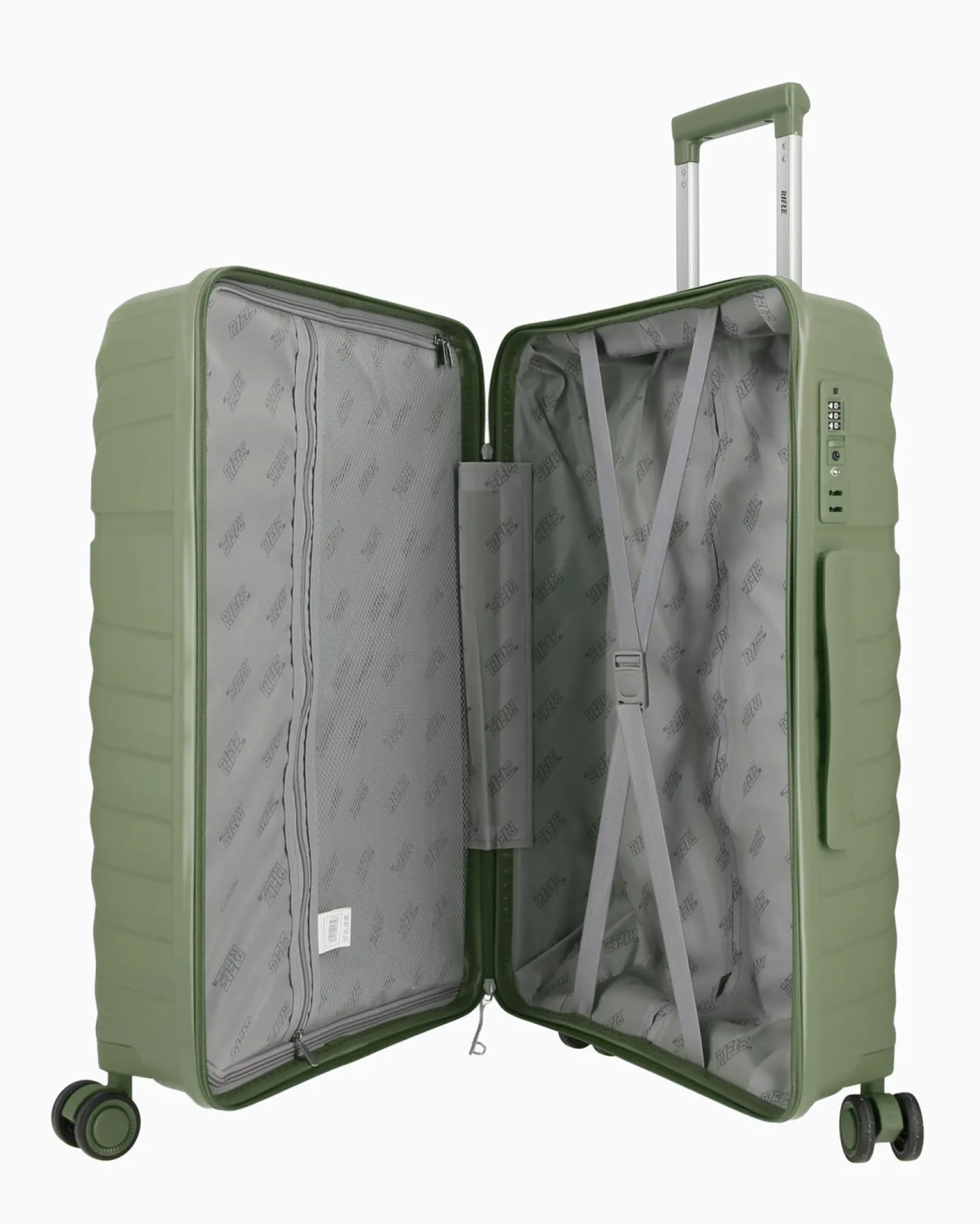 RIFLE - TROLLEY SALVIA IN ABS 4 RUOTE CON COMBINAZIONE TSA