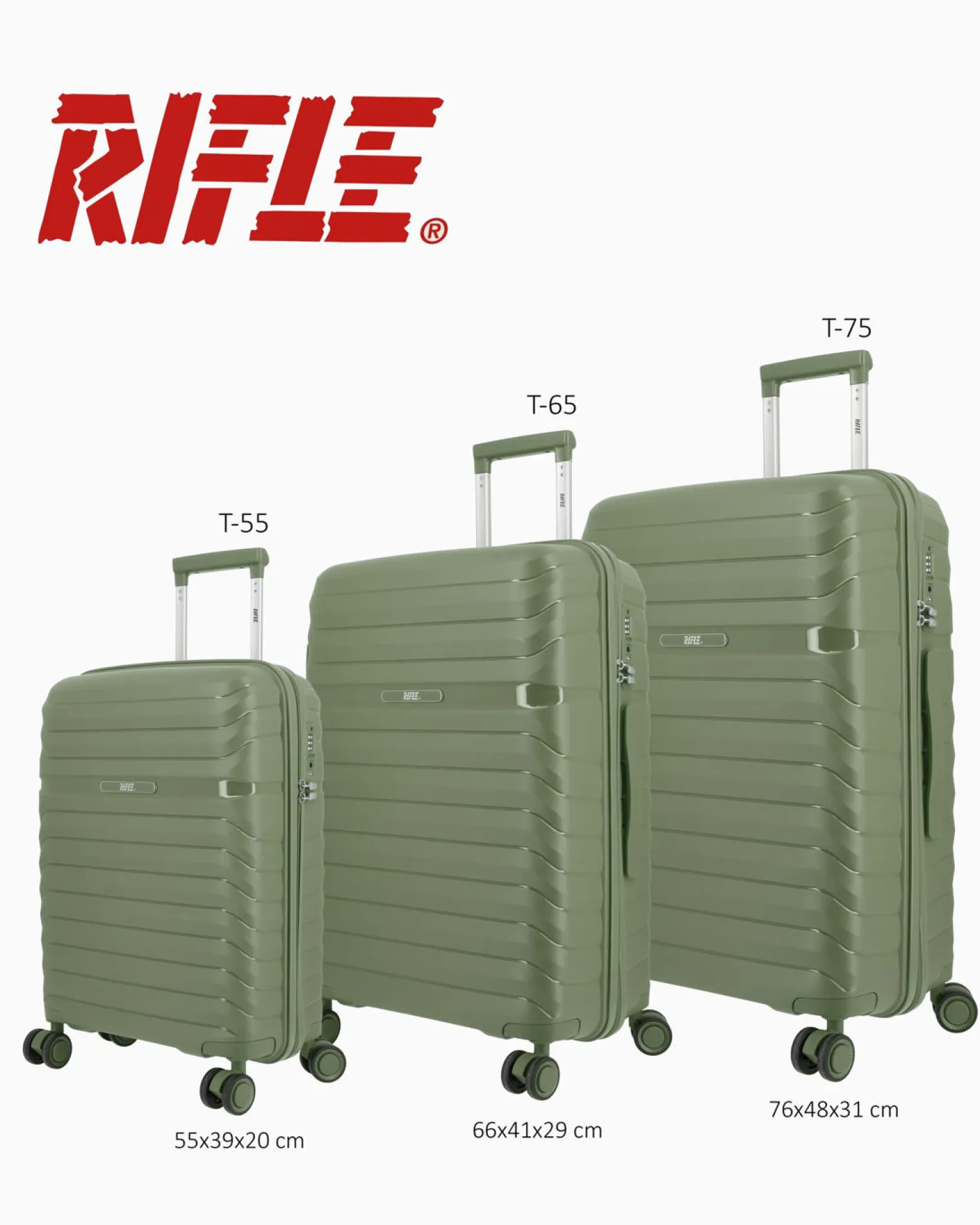 RIFLE - TROLLEY SALVIA IN ABS 4 RUOTE CON COMBINAZIONE TSA