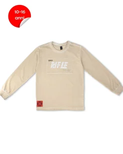 RIFLE - TSHIRT MANICA LUNGA GRIGIO CHIARO DA BAMBINO