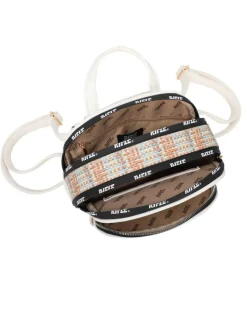 RIFLE - Zaino multicolor effetto intreccio con doppia cerniera loggata e tasca frontale