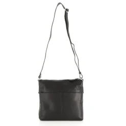 SAMSONITE- Tracolla in VERA PELLE con due tasche zip frontali