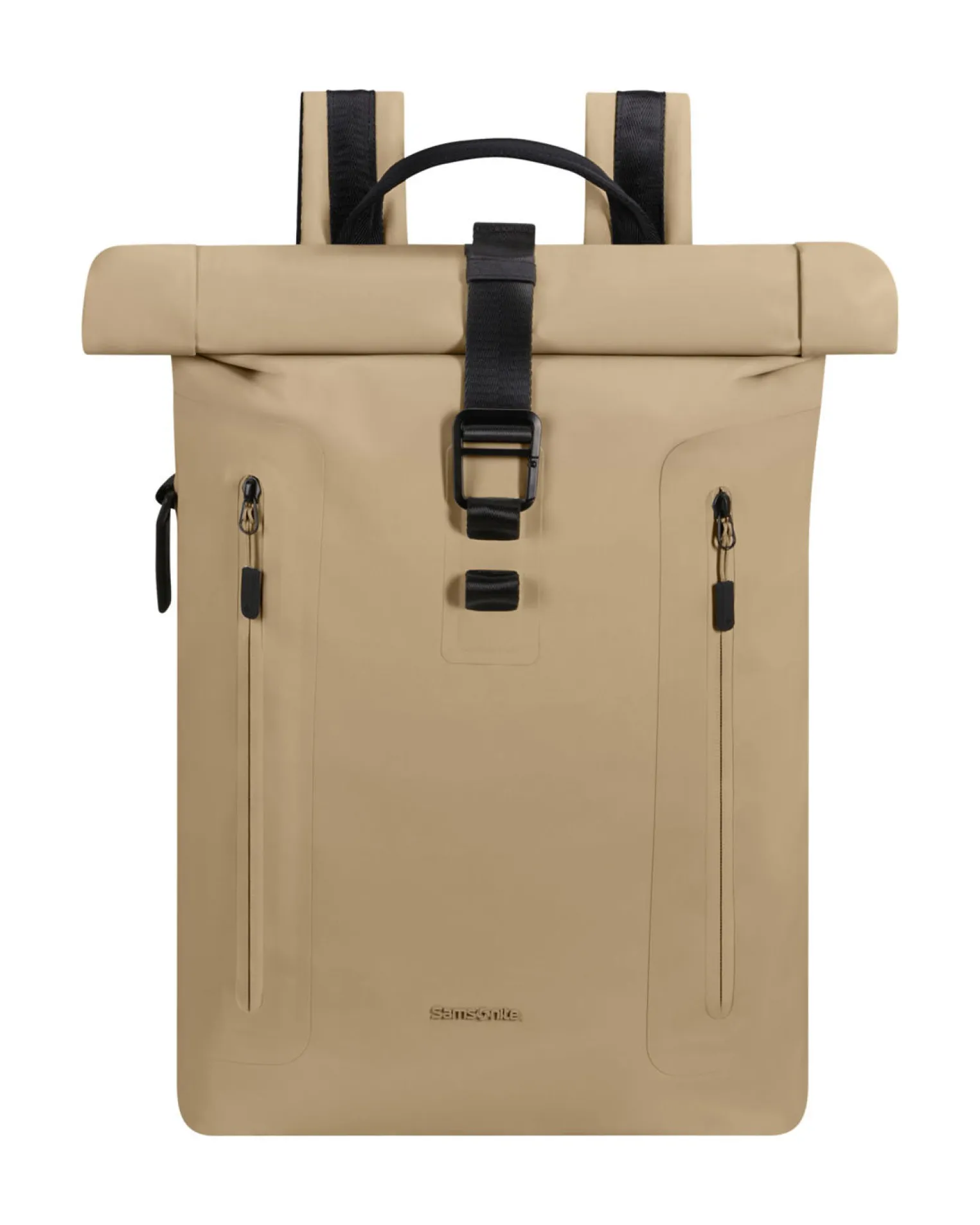 SAMSONITE - Zaino beige con chiusura a rullo con tasca porta pc fino a 15.6''