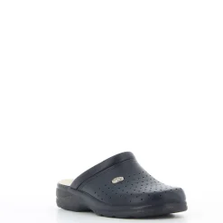 SANITAL LIGHT - Ciabatta sanitaria blu in VERA PELLE, MADE IN ITALY