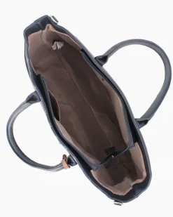 SERGIO TACCHINI - Borsa a mano blu con tasca frontale, tracolla removibile