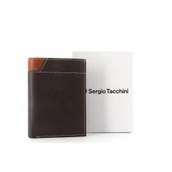 SERGIO TACCHINI - Portafoglio in VERA PELLE con taschino porta spicci