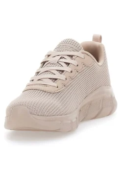 SKECHERS BOBS B FLEX - VISIONARY ESSENCE - Sneakers beige con tomaia in maglia e soletta ammortizzata memory foam
