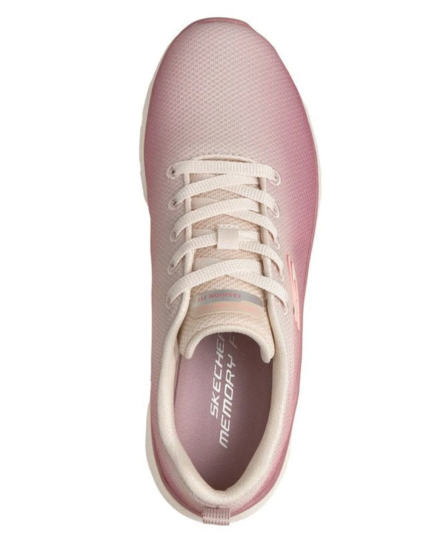 SKECHERS - FASHION FIT 2.0 - Sneakers beige e rosa effetto sfumato