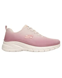 SKECHERS - FASHION FIT 2.0 - Sneakers beige e rosa effetto sfumato