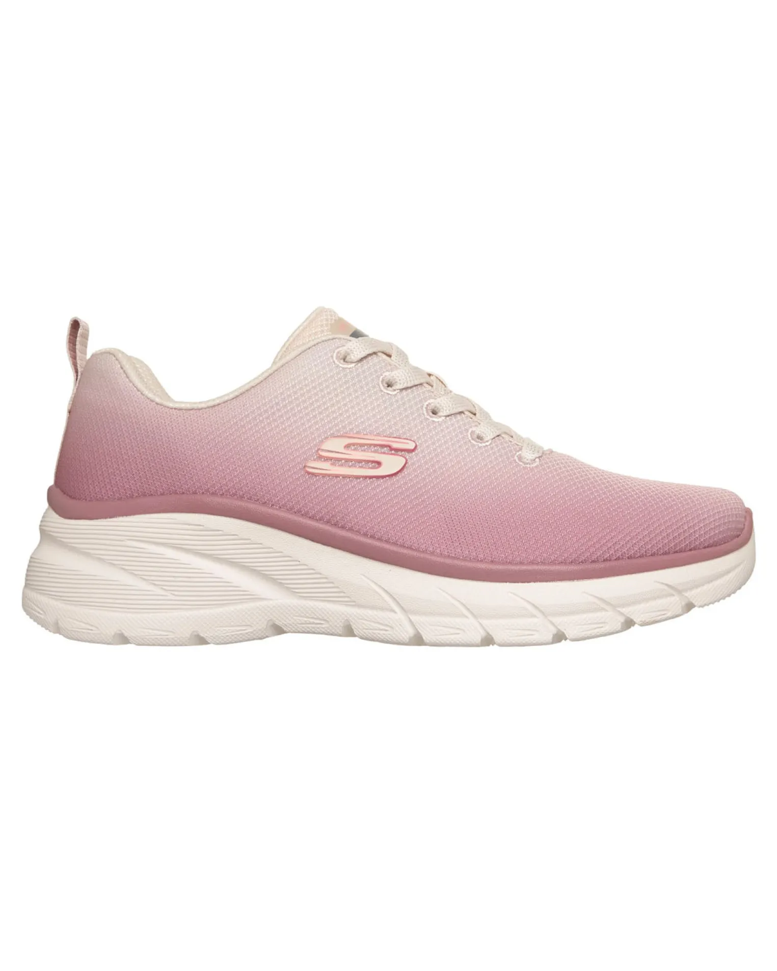 SKECHERS - FASHION FIT 2.0 - Sneakers beige e rosa effetto sfumato