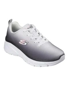 SKECHERS - FASHION FIT 2.0 - Sneakers bianca e nera effetto sfumato